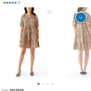 Crown & Ivy Tan Animal Print Mini Dress - brand new, never worn
